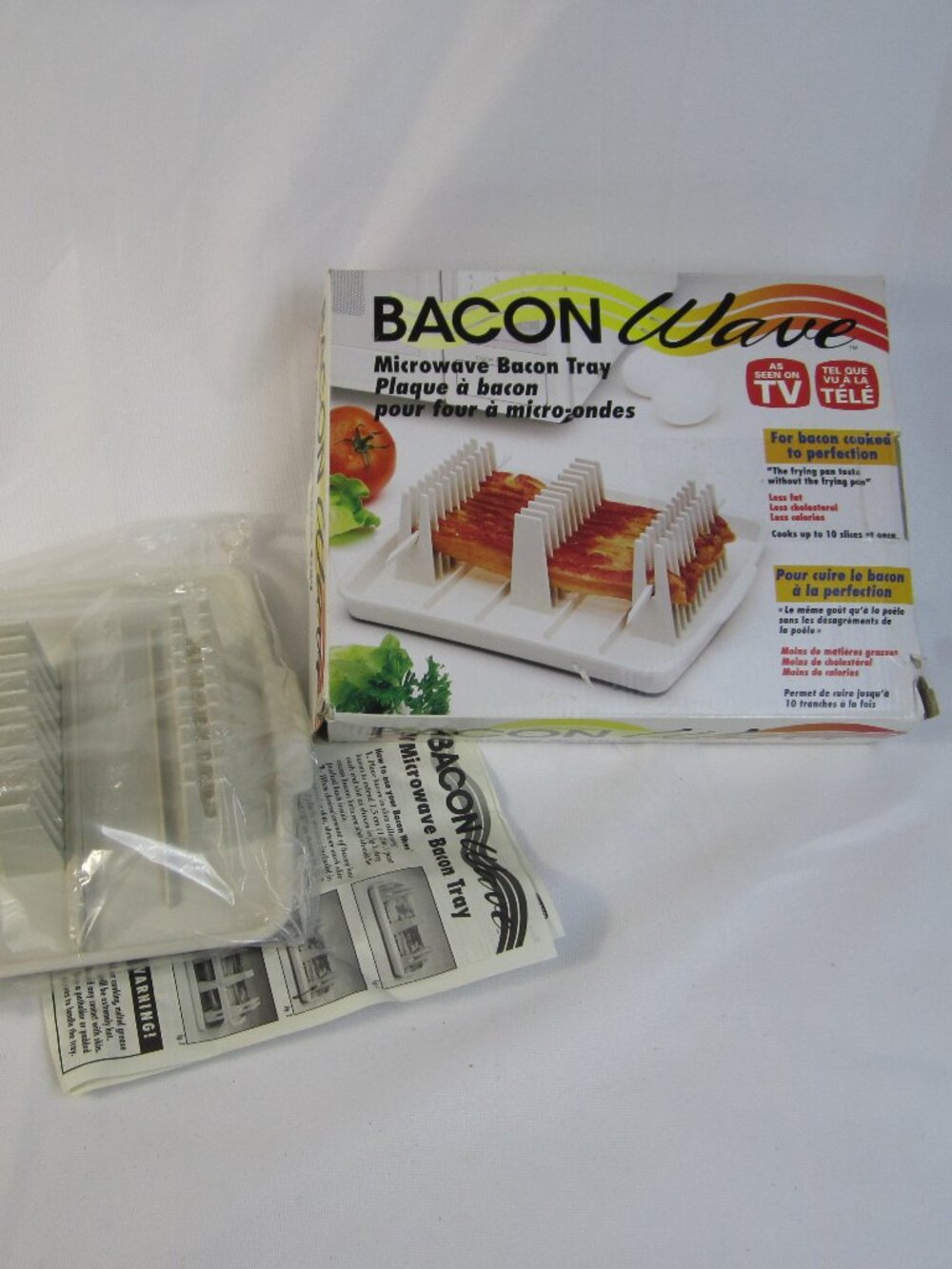 The Original BACON Wave Microwave Tray As Seen On TV Brand Unused Open Box Emson